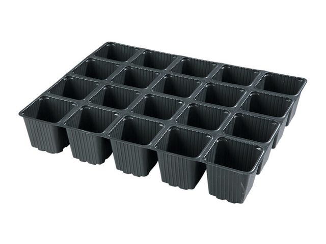 Obrázek produktu Sadbovač multi plastový černý 6,5x6,5cm, 20ks