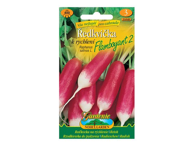 Obrázek produktu Ředkvička k rychlení červenobílá válcovitá FLAMBOYANT 2, semínka