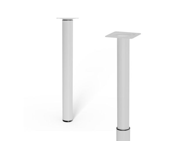 Obrázek produktu Noha nábytková pr. 30mm, H-300-500mm, výškově nastavitelná, bílá