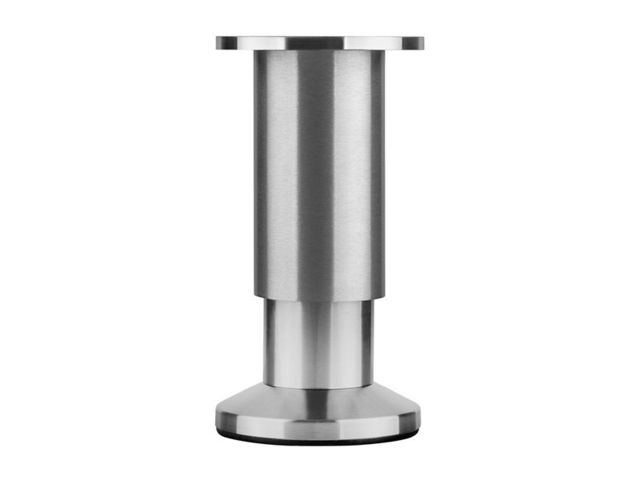 Obrázek produktu Noha nábytková pr. 38mm, 100-115mm, 250kg, výškově nastavitelná, broušený hliník