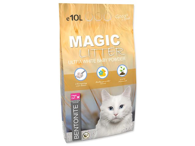 Obrázek produktu Podestýlka Magic Litter Bentonite Ultra White Baby Powder 10l