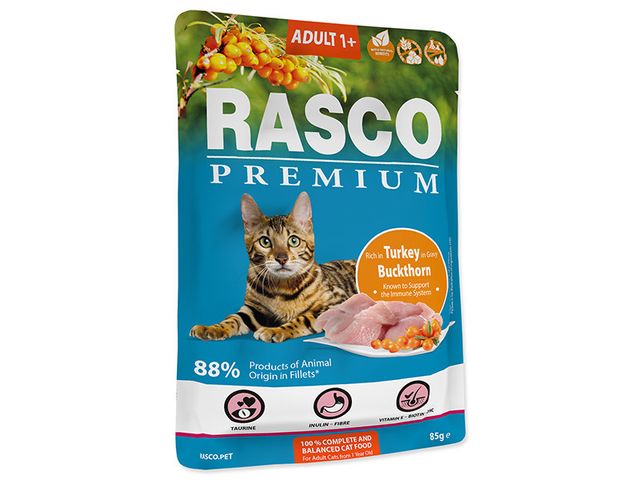 Obrázek produktu Kapsička Rasco Premium Cat Adult Turkey in Gravy 85g