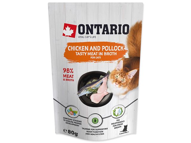Obrázek produktu Kapsička Ontario Chicken and Pollock in Broth 80g