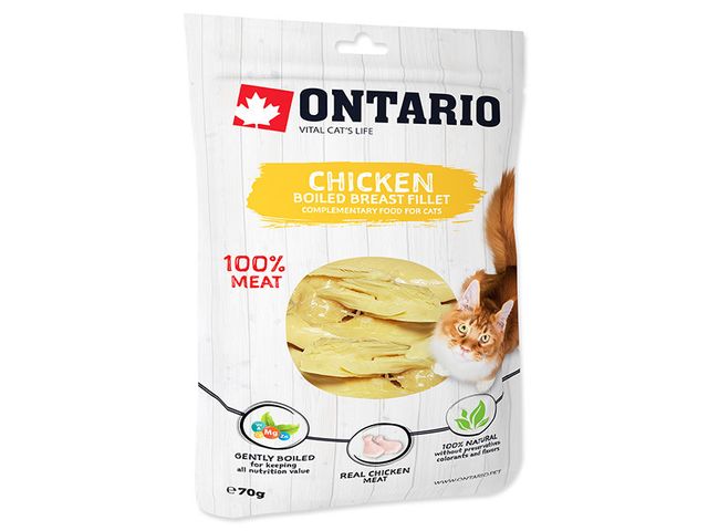 Obrázek produktu Pamlsek Ontario Boiled Chicken Breast Fillet 70 g