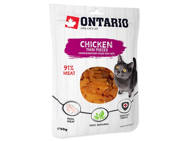Obrázek produktu Pamlsek Ontario Chicken Thin Pieces 50 g