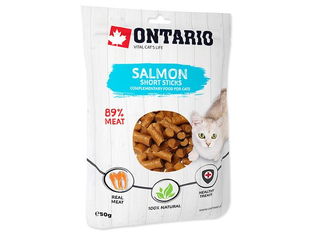 Obrázek produktu Pamlsek Ontario Salmon Short Sticks 50g