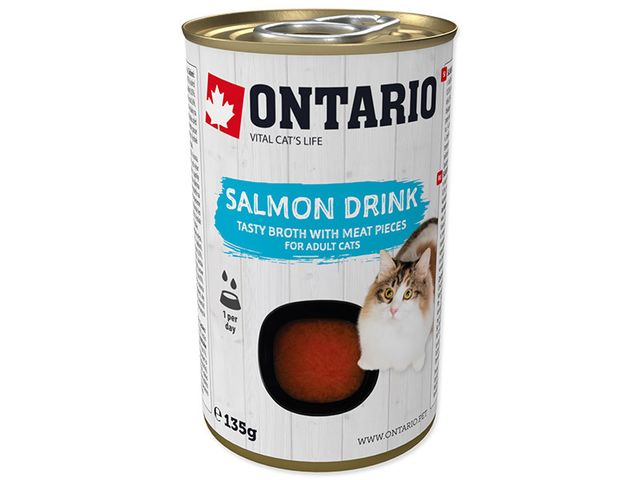 Obrázek produktu Nápoj Ontario Cat Drink Salmon 135g