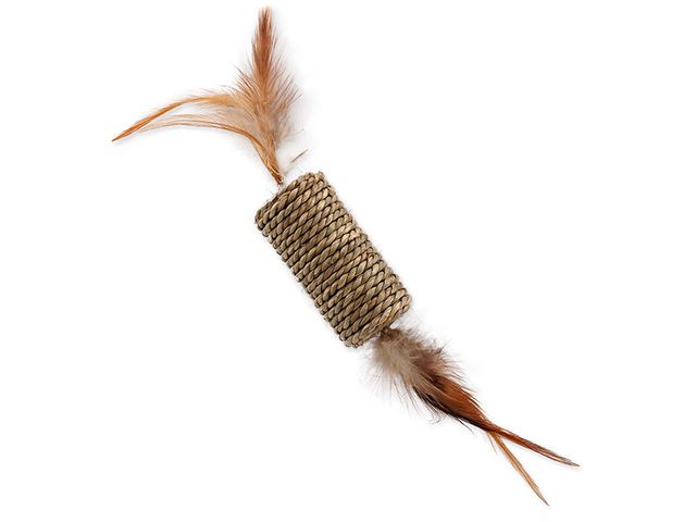 Obrázek produktu Hračka Magic Cat váleček mořská tráva s pírky 19cm