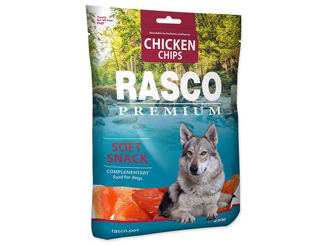 Obrázek produktu Pochoutka Rasco Premium plátky s kuřecím masem 230g