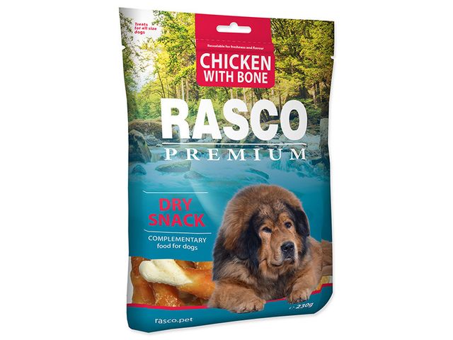 Obrázek produktu Pochoutka Rasco Premium kosti obalené kuřecím masem 230g