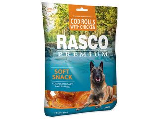 Pochoutka Rasco Premium tresčí rolky obalené kuřecím masem 230g