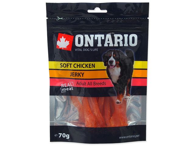 Obrázek produktu Tyčinka na žvýkání Ontario Snack Soft Chicken Jerky 70 g