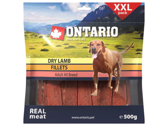 Obrázek produktu Tyčinka na žvýkání Ontario Snack Dry Lamb Fillet 500 g