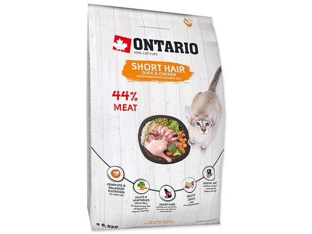Obrázek produktu Granule Ontario Cat Shorthair 6,5kg