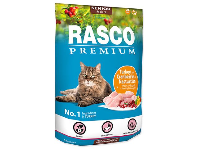 Obrázek produktu Krmivo pro kočky Rasco Premium, Turkey, Cranberries, Nasturtium 400g