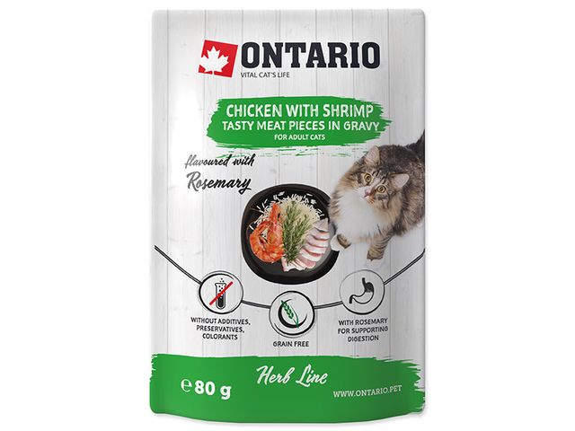 Obrázek produktu Kapsička Ontario Herb - Chicken with Shrimps, Rice and Rosemary 80g