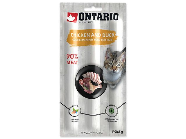 Obrázek produktu Pamlsek ONTARIO Stick for cats Chicken&Duck 3x5g
