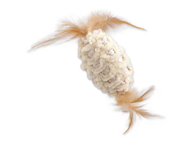Obrázek produktu Hračka MC míček žinylkový s pírky a catnip mix 20cm
