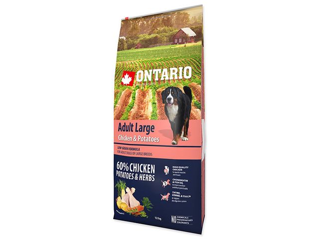 Obrázek produktu Granule Ontario Adult Large Chicken & Potatoes 12kg