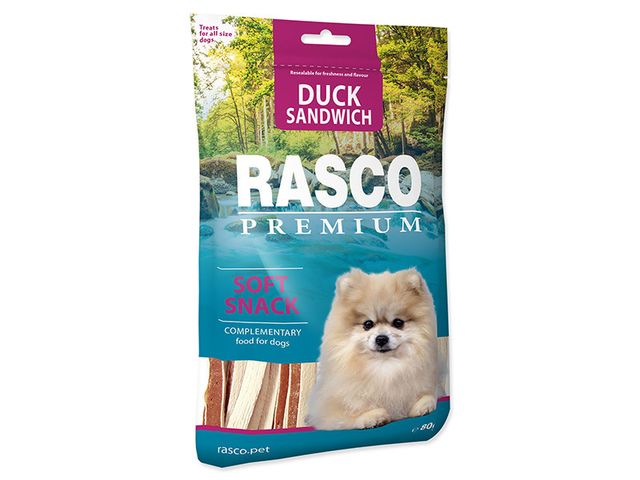 Obrázek produktu Pochoutka Rasco Premium sendviče z kachního masa 80g