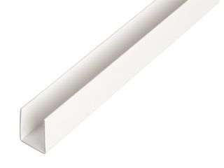 Profil U PVC, 21 x 20 x 1,0 mm / 2 m, bílý