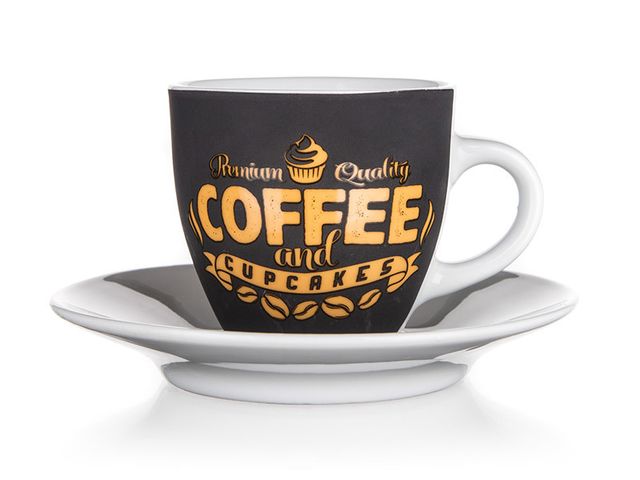 Obrázek produktu Šálek s podšálkem COFFEE & CUPCAKES 90 ml