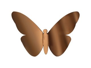 Dekorace samolepící 3D, Bronzoví motýli, 10 ks v balení