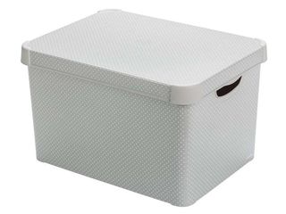 Box úložný Art Deco s víkem 22 l, šedý