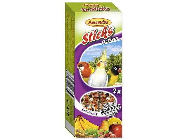 Obrázek produktu Tyčinky pro malé papoušky AVICENTRA - ovoce + ořech 2ks