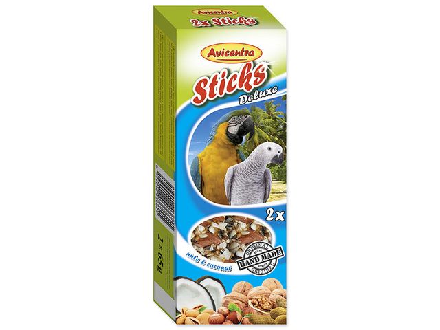Obrázek produktu Tyčinky pro velké papoušky AVICENTRA - ořech+med+kokos 2ks