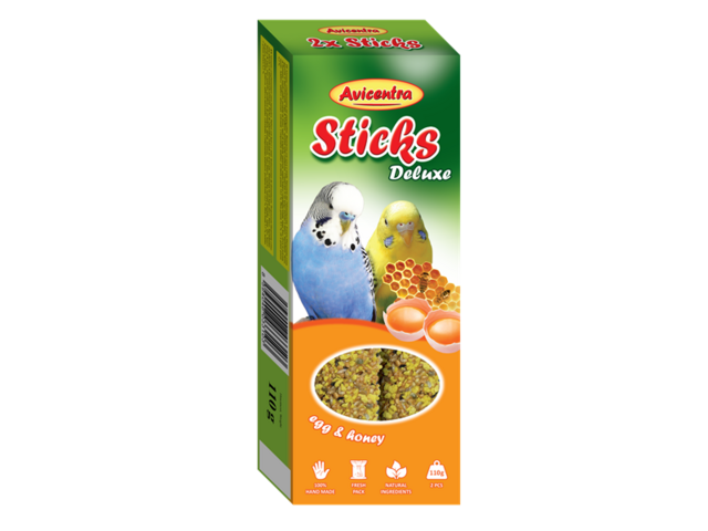Obrázek produktu Tyčinka Avicentra Deluxe andulka, s vejci a medem 2ks