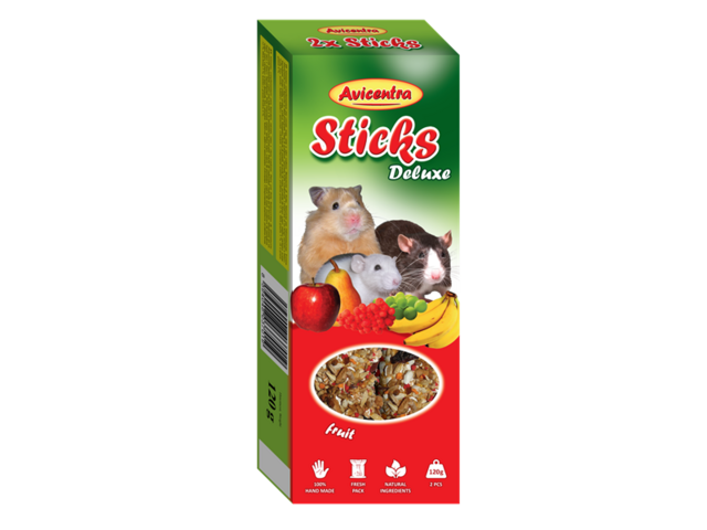 Obrázek produktu Tyčinka Avicentra Deluxe malý hlodavec, s ovocem 2ks