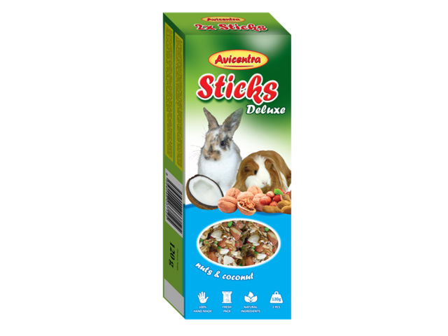 Obrázek produktu Tyčinka Avicentra Deluxe velký hlodavec, s ořechy a kokosem 2ks