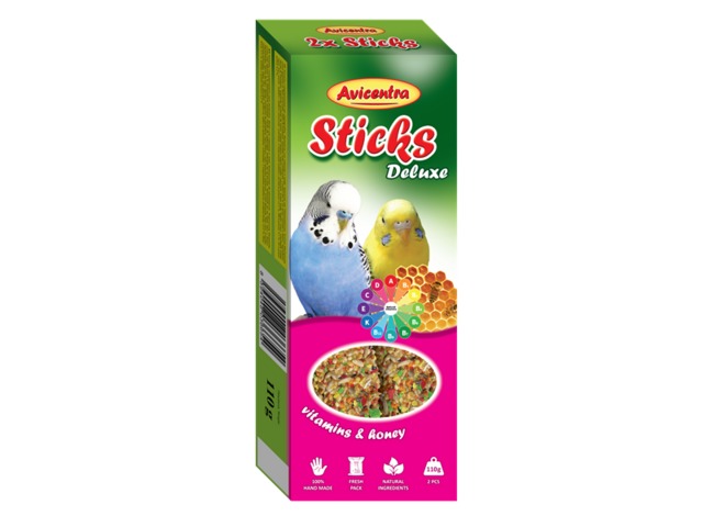 Obrázek produktu Tyčinka Avicentra Deluxe andulka, s vitamíny a medem 2ks