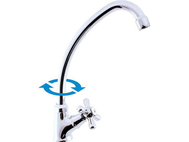 Obrázek produktu Kohoutek Morava v. 250 mm s kulatým otočným ústím, studená voda