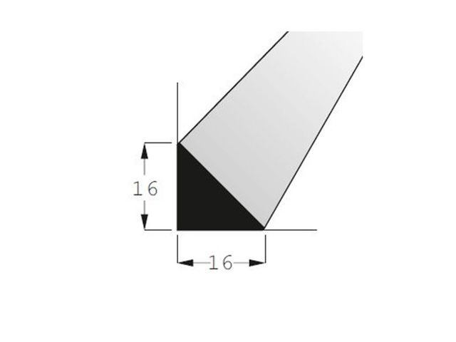 Obrázek produktu Lišta trojúhelníková borovice 16x16mm, délka 100cm