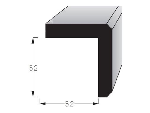 Obrázek produktu Lišta rohová vnější s vnější fazetou smrk 52x52mm, délka 240cm, nastavovaná
