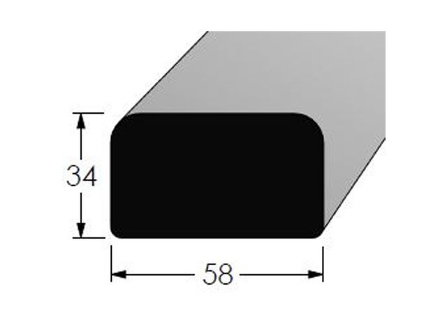 Obrázek produktu Profil lavičkový smrk 58x34mm, délka 160cm
