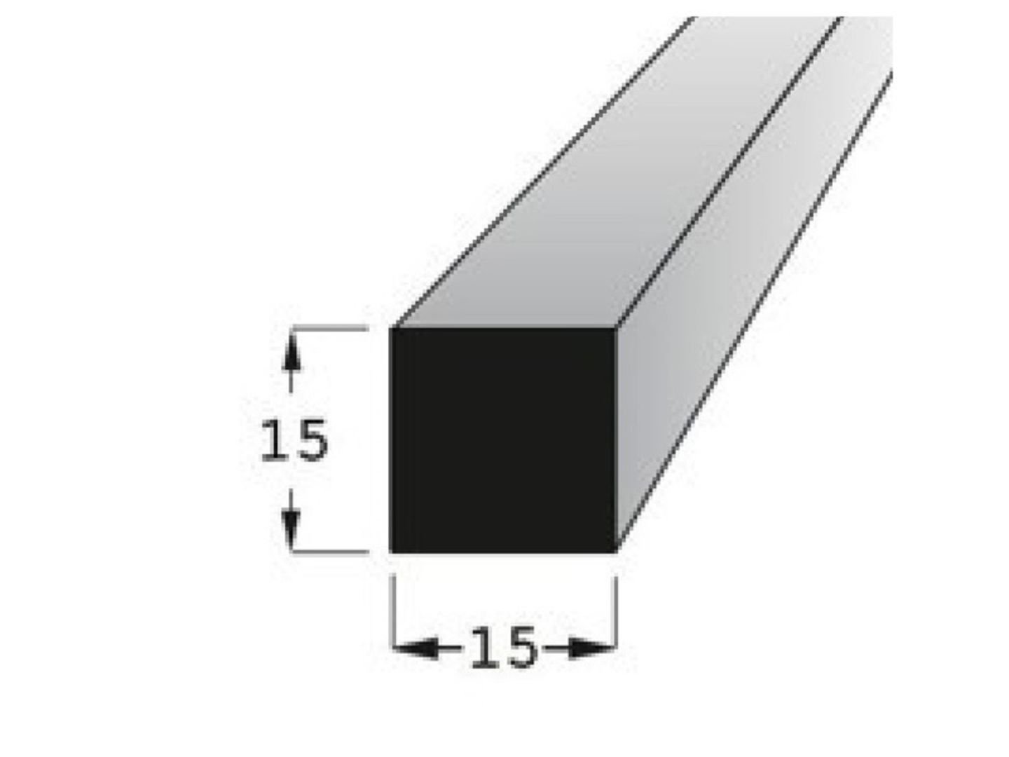 Hranolek 15x15mm, délka 240cm, nastavovaný