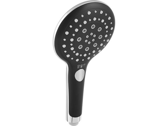 Obrázek produktu Hlavice sprchová Pecorino, 3 trysky, černá/chrom