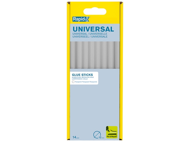 Obrázek produktu Lepidlo tavné univerzální, transparentní, 14 ks, 12x94 mm