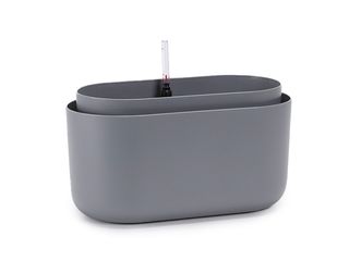 Truhlík samozavlažovací Tolita, délka 33cm, šedý