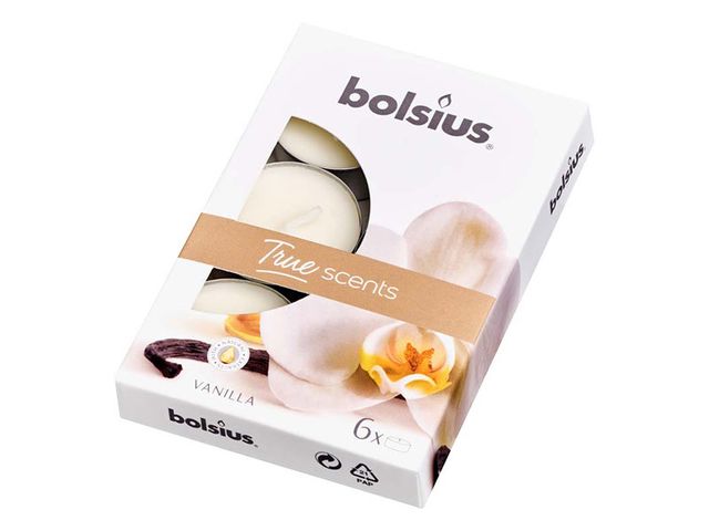 Obrázek produktu Svíčka vonná čajová Vanilla, 6ks, Bolsius