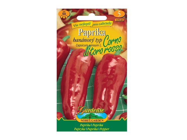 Obrázek produktu Paprika zeleninová banánový typ CORNO DI T.ROSSO, semínka