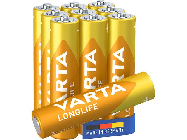 Obrázek produktu Baterie Longlife 10 AAA VARTA (Double Blister)
