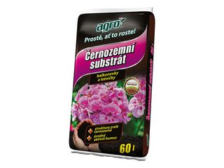 Substrát černozemní pro balkónové rostliny 60 l, Agro