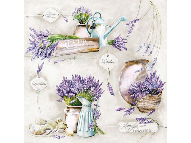 Obrázek produktu Ubrousky Levandule fleur 33x33 cm, 20 ks