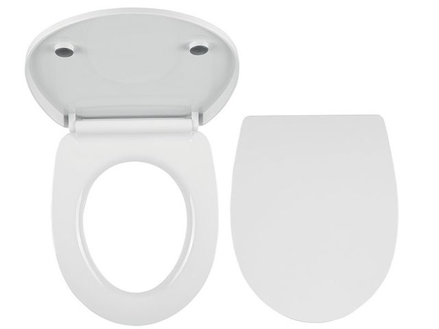Obrázek produktu WC sedátko soft close, duroplast, panty tvrzený plast, 369x440, bílé