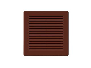 Mřížka větrací se síťovinou 150 x 150 mm, hnědá
