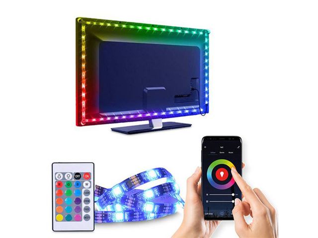 Obrázek produktu LED pásek RGB, wifi smart, USB, WM58, pro TV, 4 x 50 cm s dalkovým ovladačem